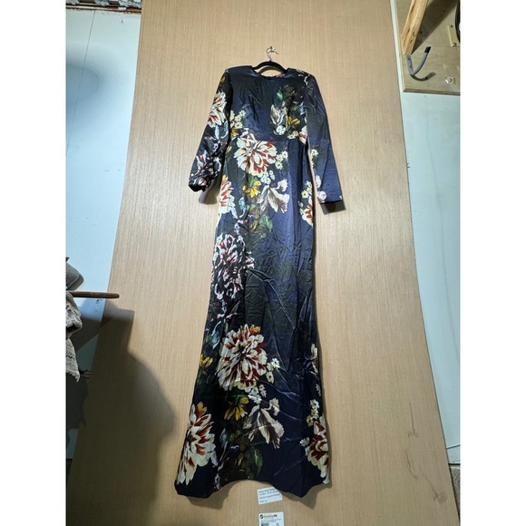 Project D Floral Maxi Dress Size 10 Silk Blend Long Sleeve Formal - Picture 1 of 6